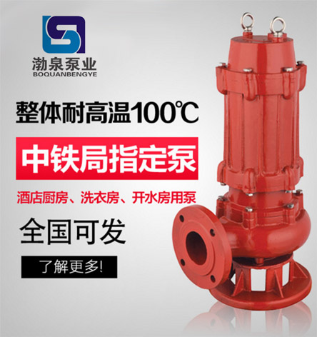 不锈钢耐高温排污泵_65WQR40-30-7.5